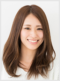 悪い例　髪はまとめてください